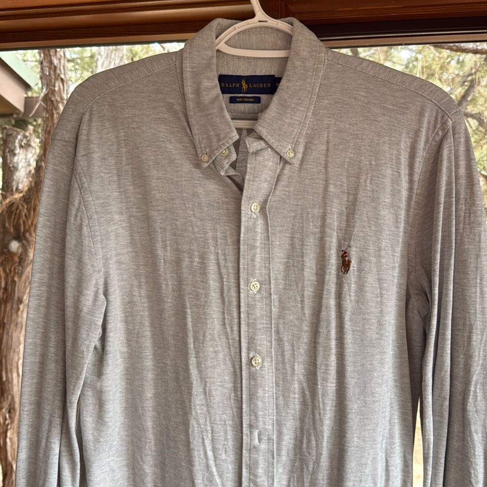 Polo knit long sleeve button down